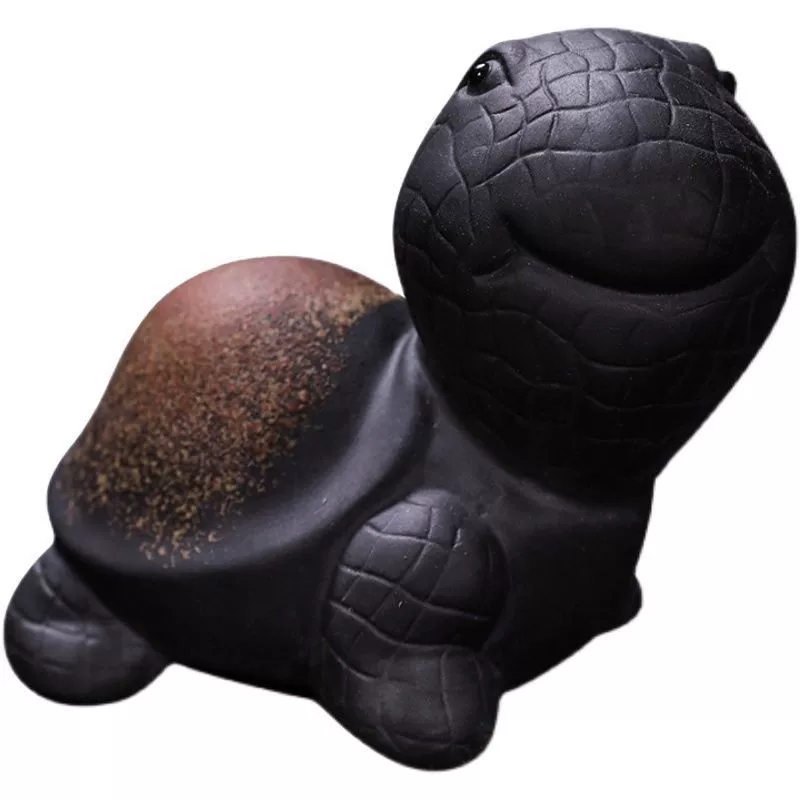 Mini Tea Pet (Zisha) Little Turtle — Handcrafted Yixing Clay Ornament, 0.15 kg