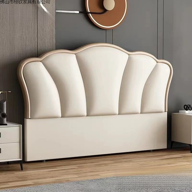Modern Minimalist Headboard with Soft Cushioned Backrest, 2025 New Model, Freestanding, Sold Separately, Solid Wood Thin Back Panel