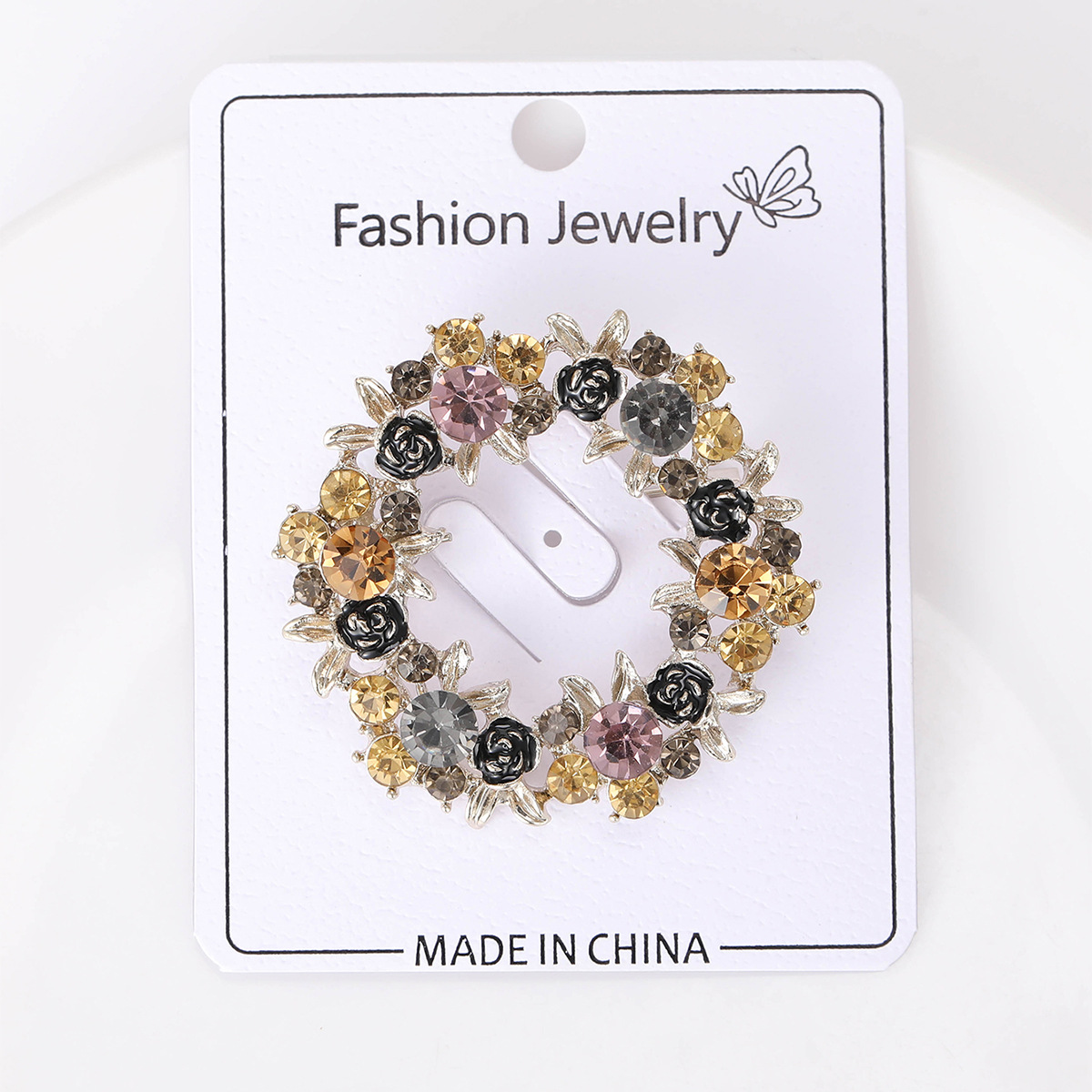 Lady Flower Alloy Inlay Rhinestones Women's Brooches display picture 1