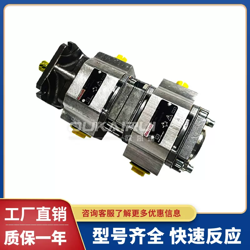 Rexroth力士乐齿轮泵PGF2-22/006/008REO1VE4双联齿轮泵液压油泵