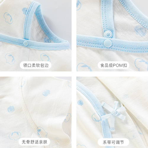 Newborn baby clothes, baby romper, summer one-piece pajamas, cotton short-sleeved pajamas