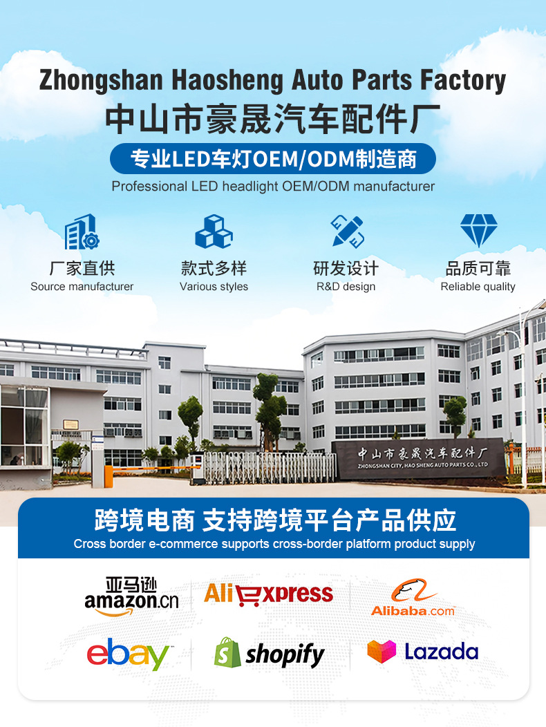 Supply adjustable roof lights roof spotlights fog lights supply external installation of combination lights
