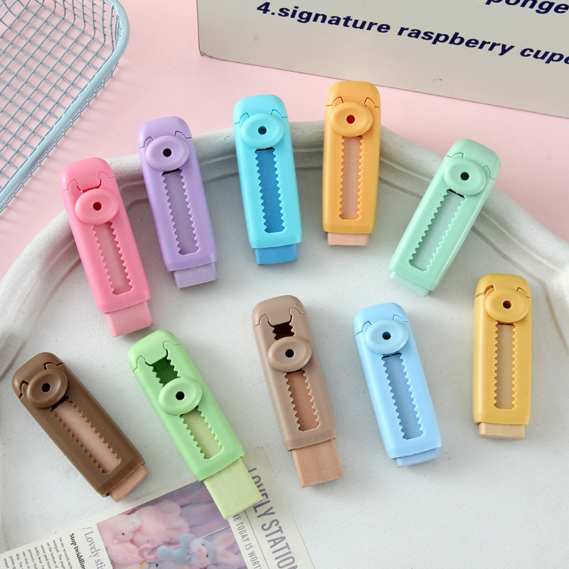 Push-and - pull goma reemplazable núcleo limpio sin marcas no tóxico poco residuos multifuncional papelero de borracha avanzada