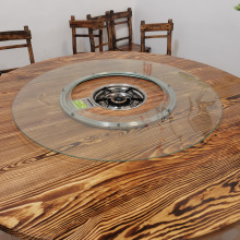 钢化玻璃转盘餐桌火锅转盘玻璃圆桌空心旋转圆台面电磁炉玻璃转盘