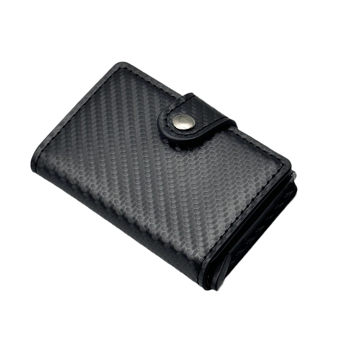 Bolsas de tarjetas de alto valor de carbono soldado de aluminio de alta calidad cartera de hombre antirrobo cepillo anti-damagnetismo en stock