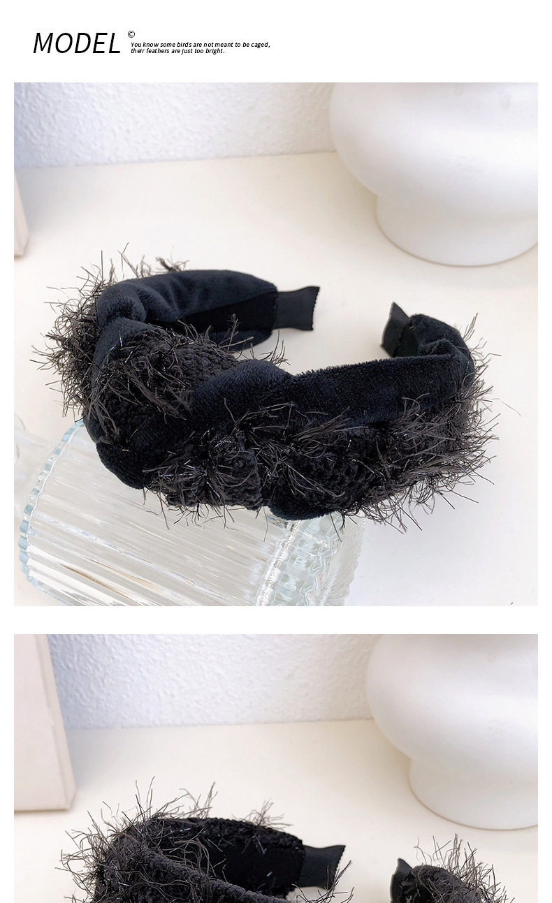 Basic Solid Color Synthetic Fibre Plush Hair Band 1 Piece display picture 2