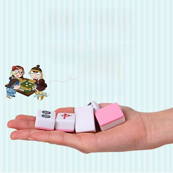 30mm Mahjong Tiles Outdoor Travel Portable Mini Mahjong Student Dormitory Small Hand Rub Home Medium Mahjong