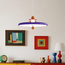 多彩中古风卧室创意吸顶灯法式复古主卧书房房间灯全光谱护眼灯具