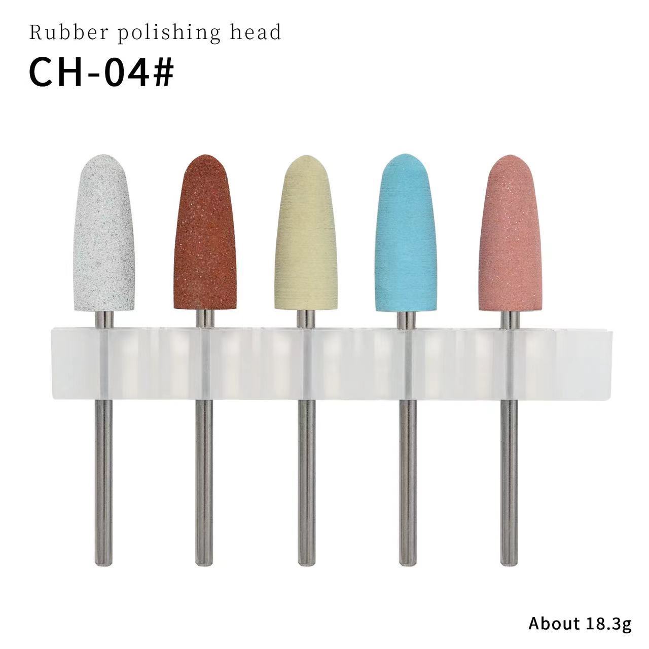 Suministro directo transfronterizo Cabezal de pulido de silicona para uñas Cabezal de pulido de goma Amoladora eléctrica Cabezal de pulido de armaduras 5 juegos