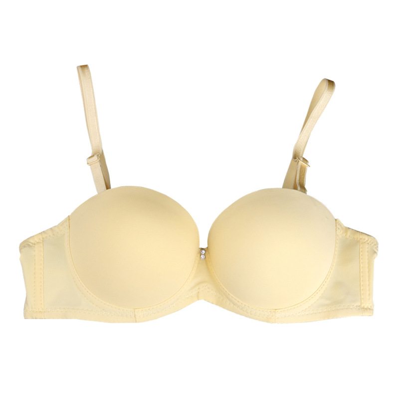 1/2 media taza pecho pequeño pecho plano empujar hacia arriba brillante simple taza no vacía ropa interior Comercio exterior Exportación transfronteriza Venta caliente
