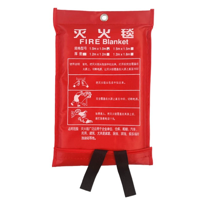 Пожарное одеяло бытовое аварийно-спасательное пожарное одеяло национальный стандарт огнеупорная ткань Силиконовое огнеупорное одеяло оптовая продажа на заказ