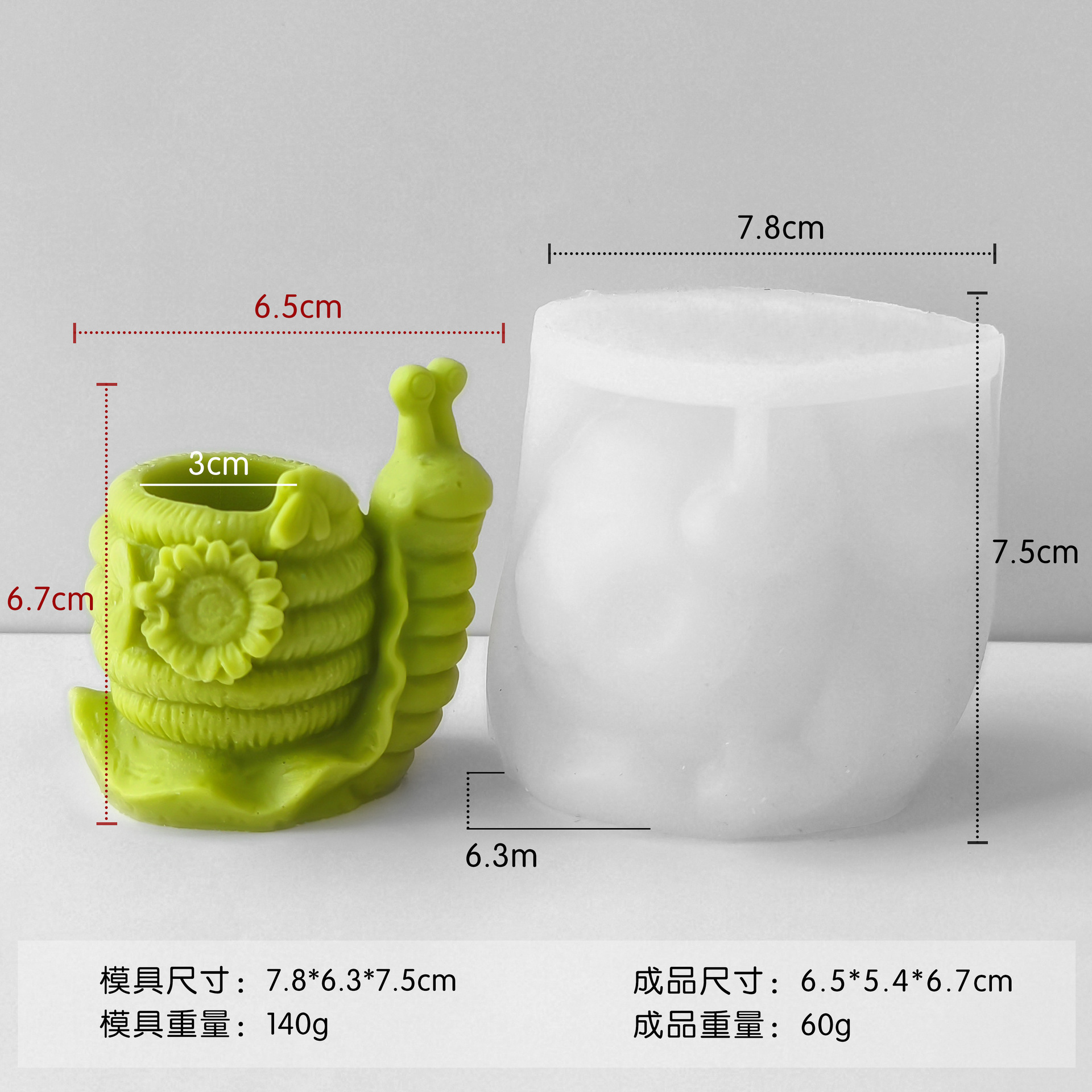 Jiahui-mei corbanos de bueyes maceta molde de silicona diy decoración yeso ornamentos abrasivos