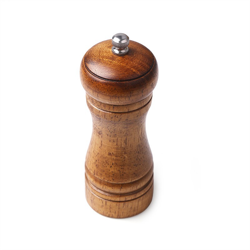 Cross-border Special Seasoning Bottle Oak Mill Pepper Mill Manual Pepper Mill Multi-use Seasoning Bottle Kitchen_voghion.com