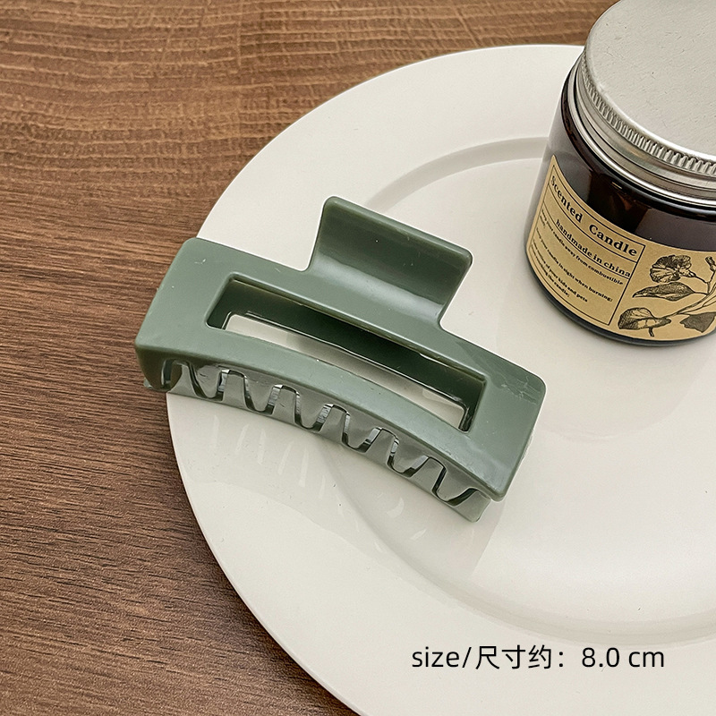 Milk Brown horquilla grande hacia atrás cabeza clip de pelo tocado de las mujeres principios de primavera de alto grado updo tiburón horquilla