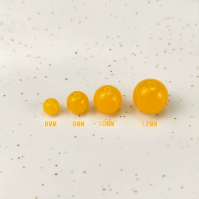 Imitation Beeswax Color Round Bead Bracelet Spacer Beads Loose Beads Wholesale Ethnic Style Material DIY Resin Plastic Jewelry Accessories (Zərgərlik ara hissələri) - beeswax-color-500g-6mm-about-4600-pieces