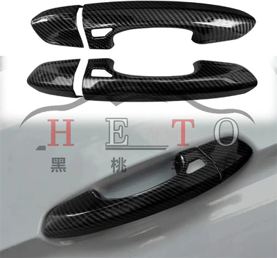 Applicable to Ford 15-22 Mustang Modified Ford Mustang Handle Cover Decoration ABS Door Handle Cover Shell (Armrest, handle, handle) - ford-mustang-two-door-handle-carbon-fiber
