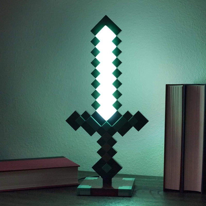 Комбинация ночника Pixel Torch и бутылочки эликсира светильник-ночник в стиле игры, лампы смены цвета, модельные игрушки