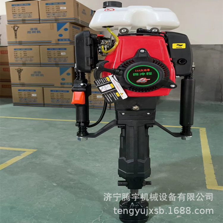 供应二冲程四冲程汽油植桩机木桩钢管桩打桩机 园林植桩机