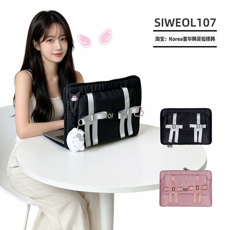 Korean Hot-Selling Siweol107 Bowknot Computer Bag Universal Waterproof Protective Cover Cute Korean-Style Laptop Bag