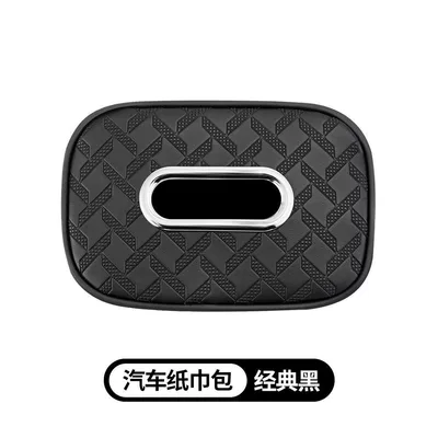 Tissue Hanging Bag, Car tissue box/set - houndstooth-tissue-pack-classic-black-1-pack