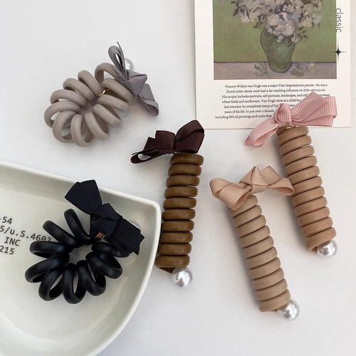 Butterfly knot straight wire phone cord circle braid magic tool for girls to tie high ponytail fixed magic low ponytail braid cord