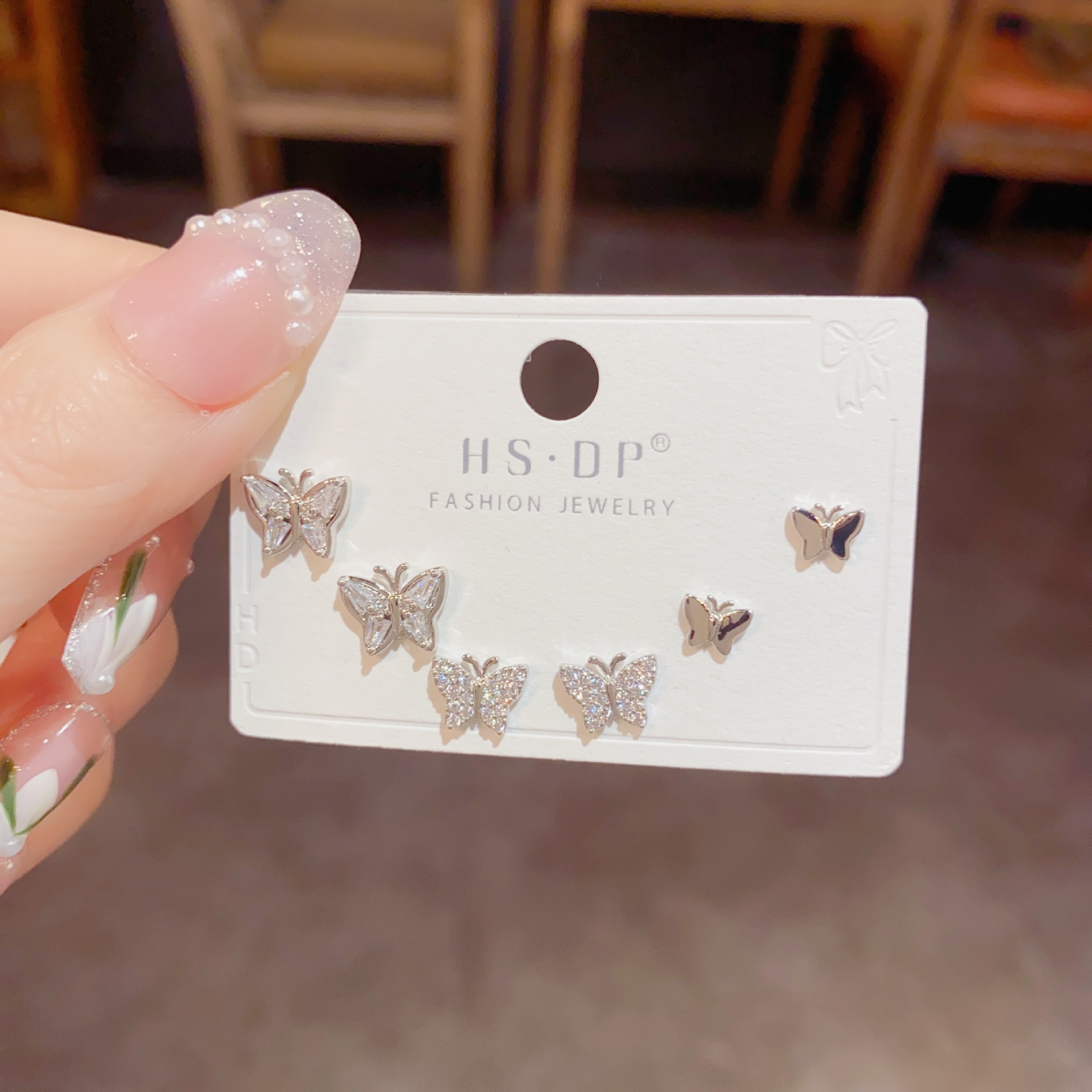 1 Set Quantity Daily, Date Occasion 1 Set Cute Butterfly Copper 14K Gold Plated Ear Studs