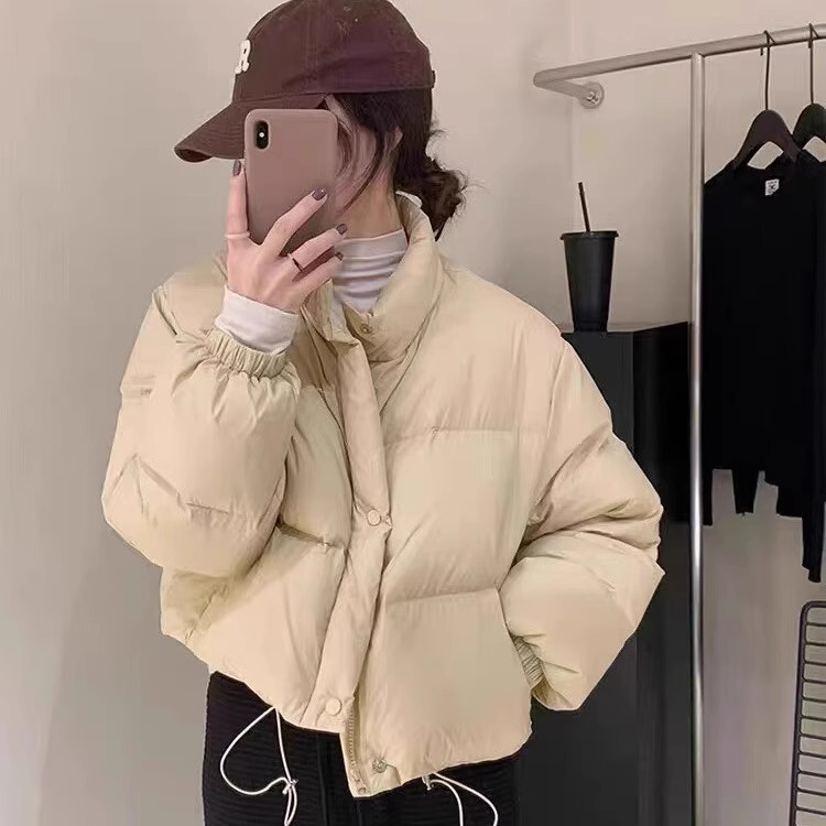 Petite Cotton-Padded Jacket 2025 Winter Super Thick Stand-Up Collar Short Cotton Coat Cute Warm Cotton Clothing for Women