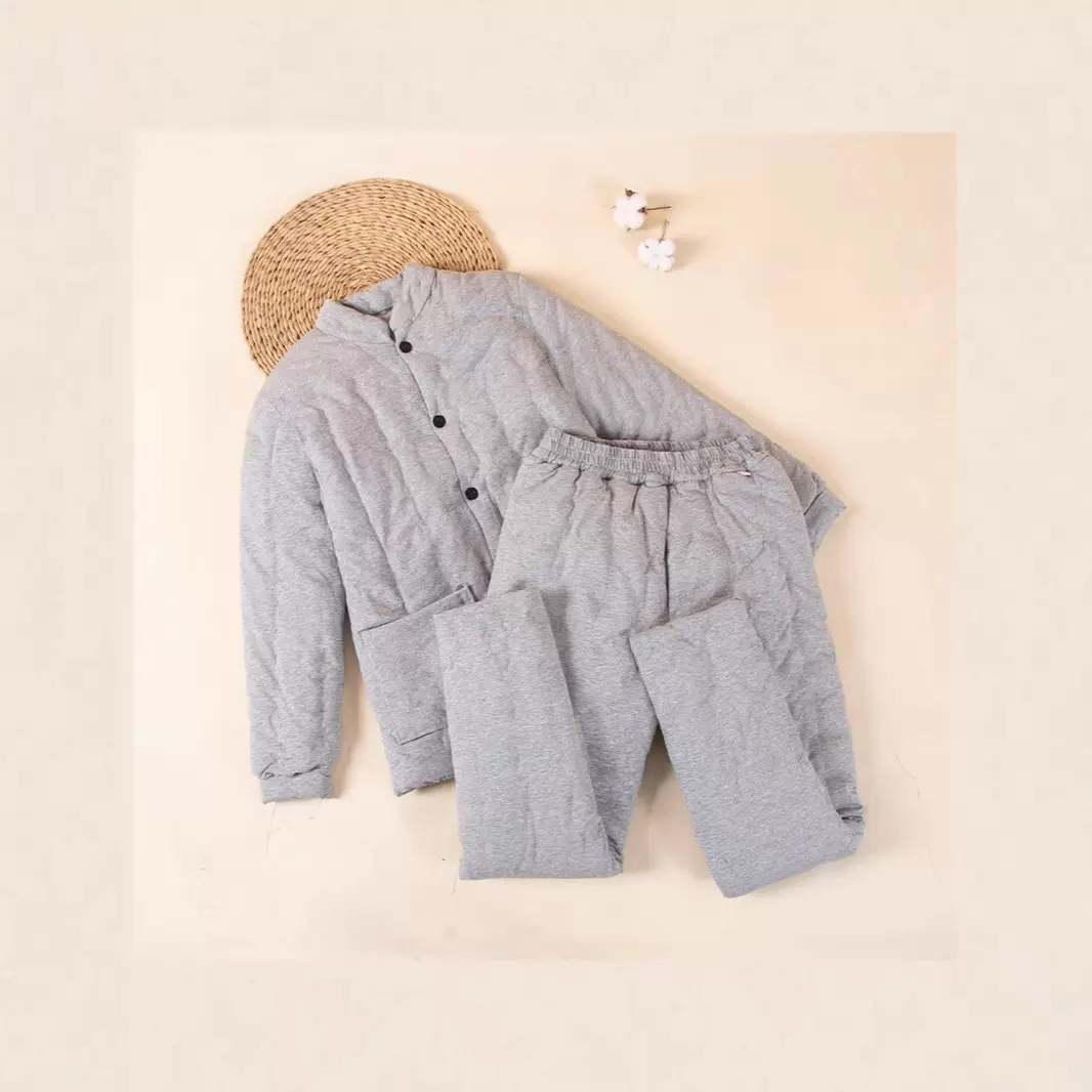 成人男士纯棉花手工棉衣棉裤套装家居服加厚保暖棉袄棉裤套装