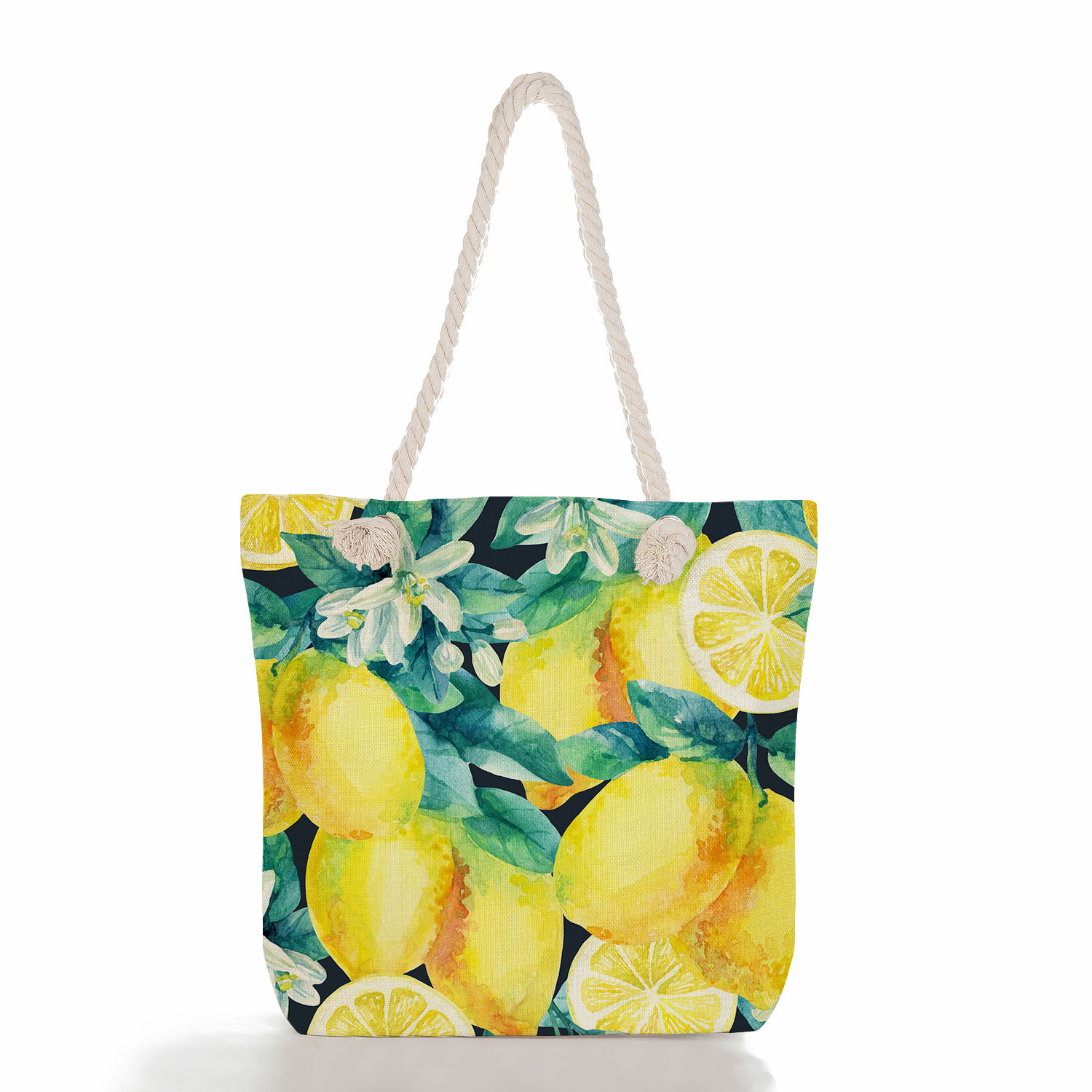 Women's Cotton And Linen Fruit Strawberry Cute Square Zipper Tote Bag display picture 11