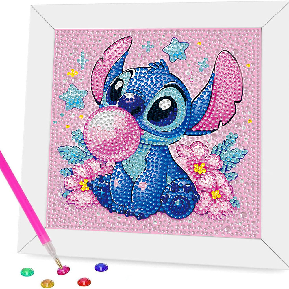 Nuevo kit creativo de pintura de diamantes DIY para niños, diseño de panda de dibujos animados, juguete de niña, pegatinas bonitas, pintura de diamantes completa, transfronterizo