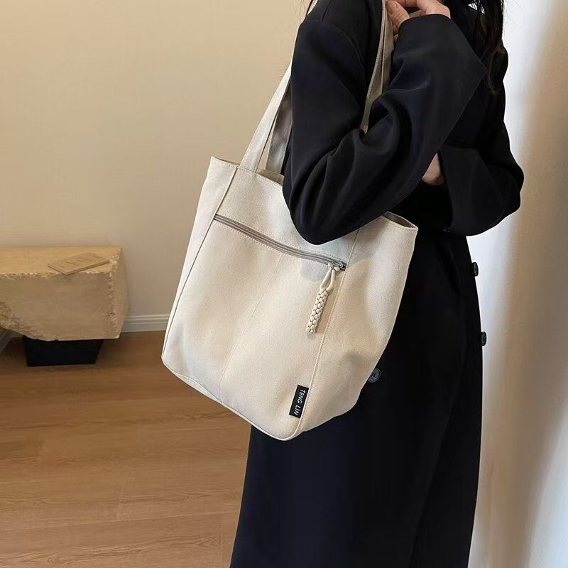 Japanese-style New Waterproof Nylon Casual Cross-border Spring Summer Single Shoulder Canvas Bag Women's Designer Large Capacity Commute Tote Bag