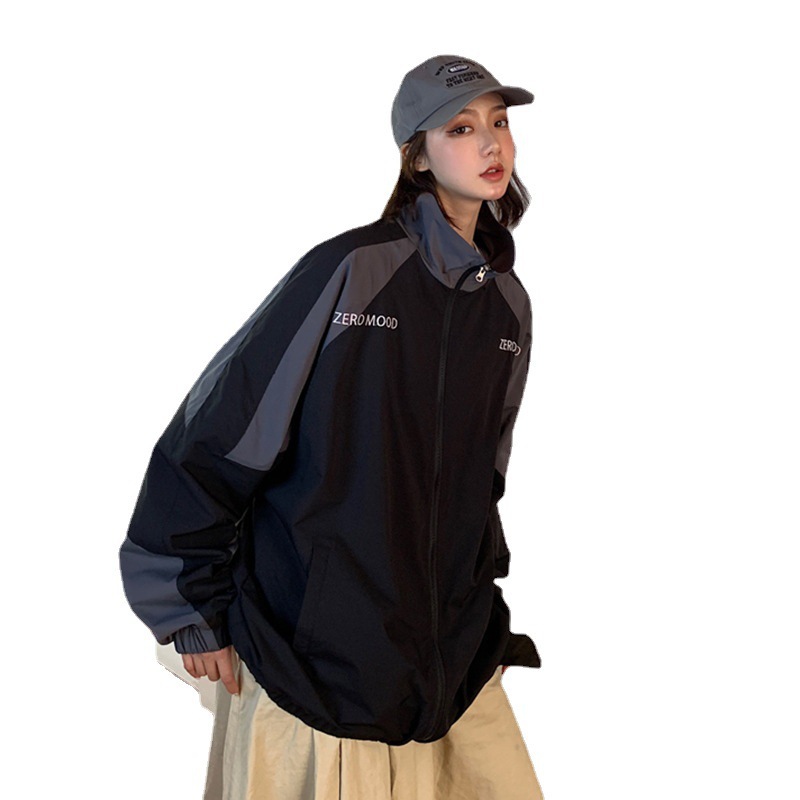 Frito calle pu guapo chaqueta de primavera y otoño estilo coreano moda personalidad costura hiphop chaqueta High Street oversize top