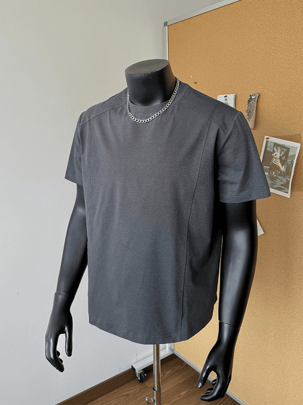 アメリカンデコンストラクト速乾半袖メンズ夏薄氷シルクショルダーTシャツスポーツフィットネスボクシー半袖|undefined