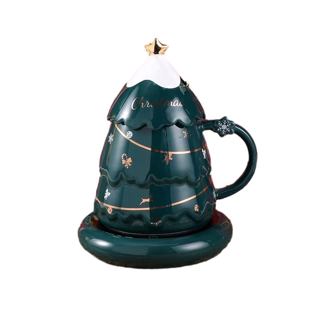 Navidad cálida taza cálida regalo de alto valor creativo de marca taza doméstica red taza de regalo set de taza de café