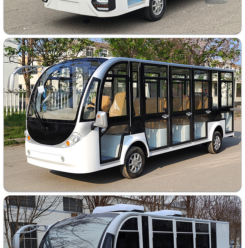 Cross-Border Export of 14-Seater Enclosed Electric Sightseeing Vehicles Directly Supplied by Manufacturers for Use in Tourist Areas, Hotels, Real Estate Properties, and Campus Shuttles