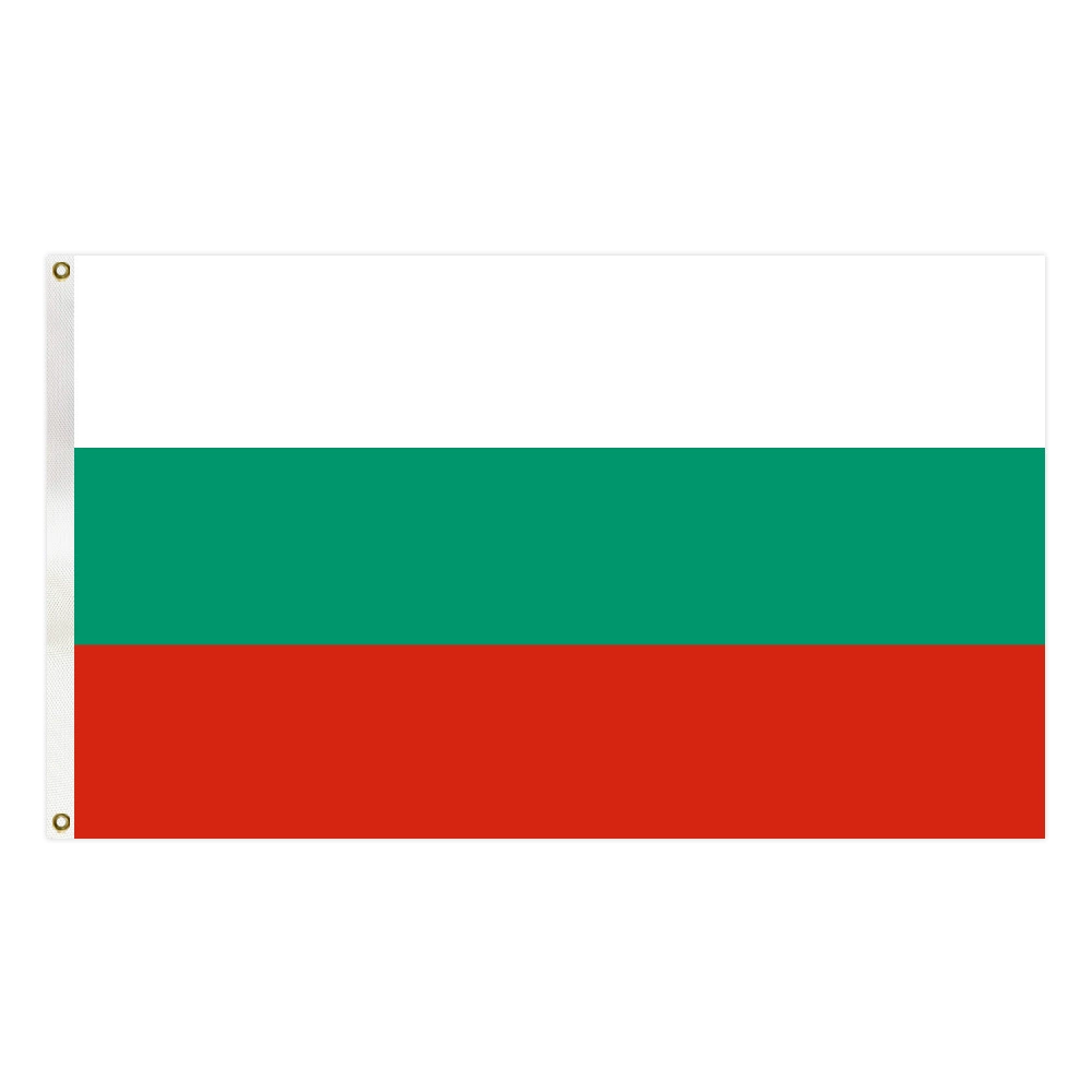 Флаг Болгарии 90×150 см, полиэстер, 3×5 фт, для улицы на напольном держателе, в наличии