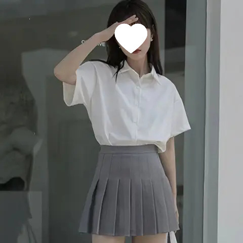 (Kool Silk Cotton Pocketless Style) Loose Fit Slimming Short Sleeve Shirt for Women, White, Stylish and Unique, Summer Professional Wear (Kool Silk Cotton Pocketless Style) Loose Fit Slimming Short Sleeve Shirt for Women, White, Stylish and Unique, Summer Professional Wear