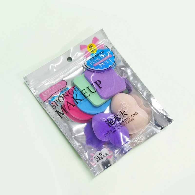 6 conjuntos de polvo de polvo de esponja seca y húmeda, huevo de maquillaje de color, almohadilla de base de aire, herramientas de maquillaje de huevo de belleza
