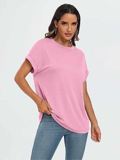 Damen T-shirt Mit Rundhalsausschnitt Für Den Sommer Locker_voghion.com
