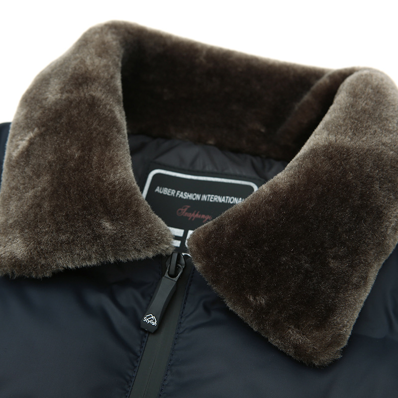 2023 Otoño e Invierno moda casual abajo Chaqueta de algodón acolchado para hombres jóvenes y de mediana edad más tamaño abrigo engrosado cálido entrega de una sola pieza