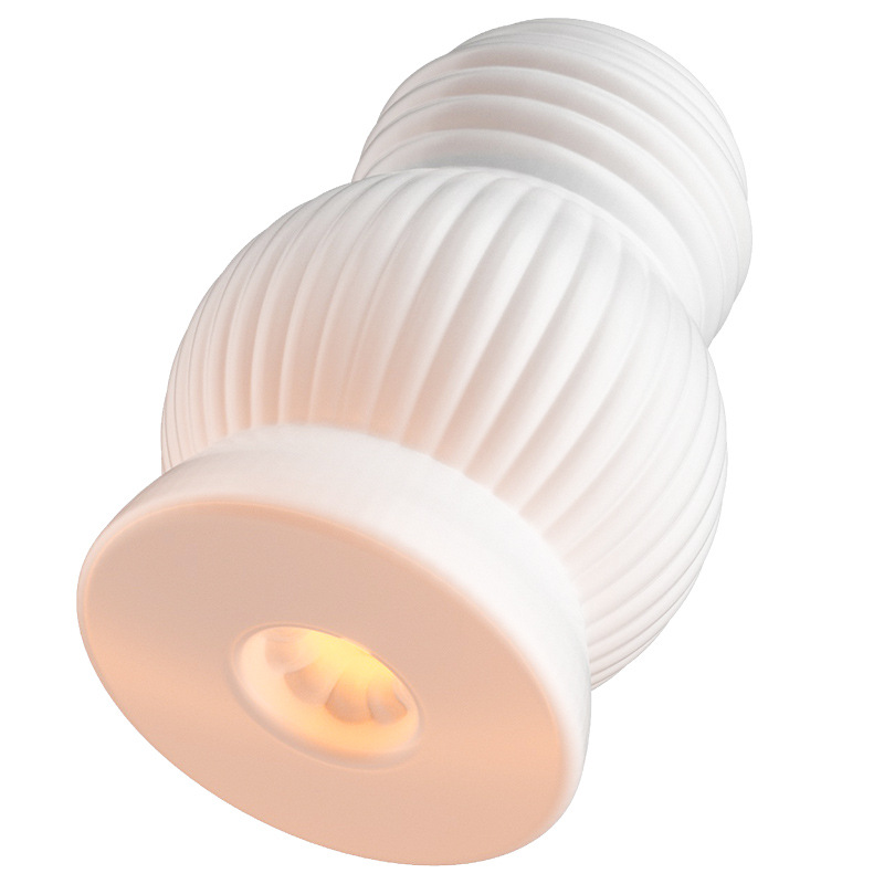Jiuai Aircraft Road Egg Manual Male Masturbator, Portable Pocket Cup, TPE, White — detail image 5