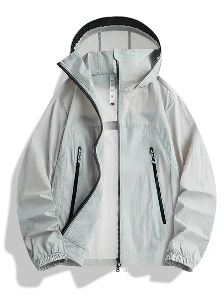New Summer Sun Protection Clothing for Men and Women, Ice Silk Anti-Uv Outdoor Loose Jacket, Breathable, Comfortable, Casual and Sporty