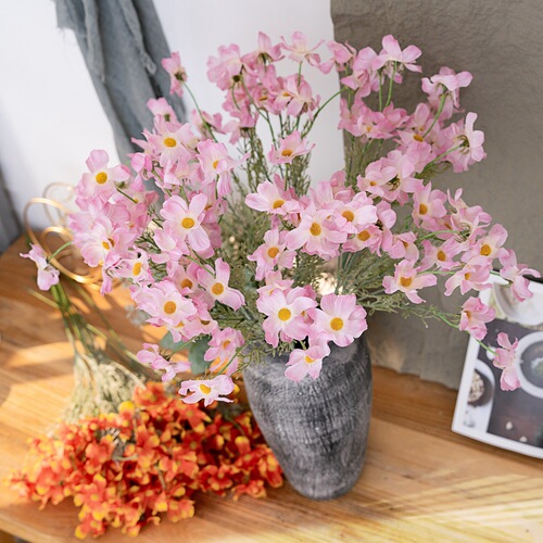 10-head Gesang flower cosmos manufacturer wholesale chrysanthemum artificial flower foreign trade home decoration wedding artificial flower DY-435