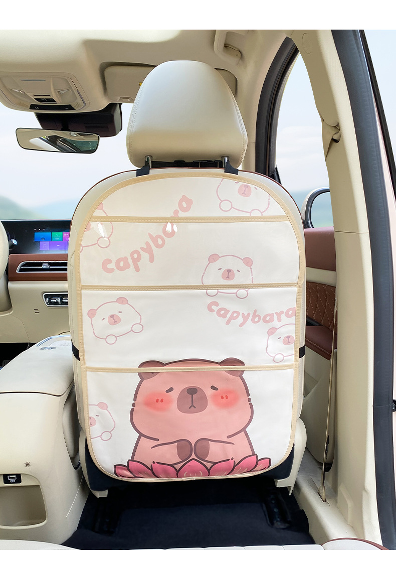Cute car anti-kick pad rear universal car seat rear seat anti-wear pad cartoon children's car back anti-dirty