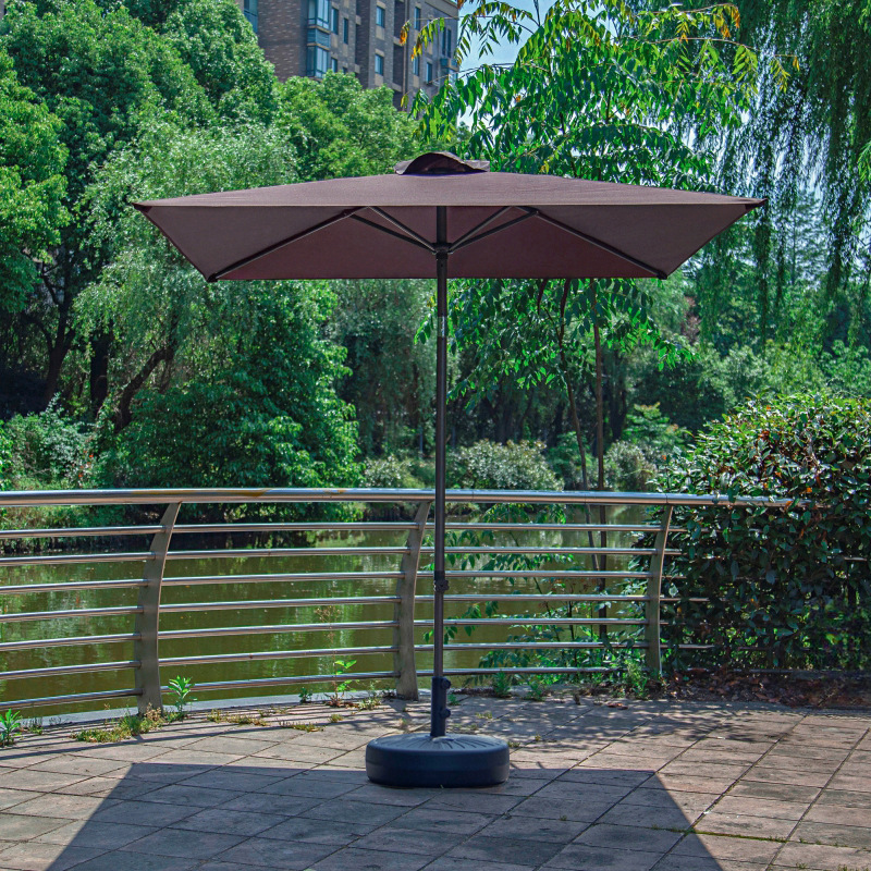 짙은 갈색, 햇빛/비 가림, 높이 조절 가능 (받침대 미포함)