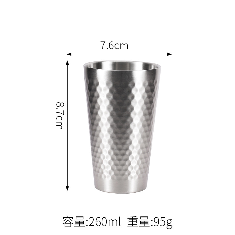 260ML 더블 해머 물 컵 (실버)