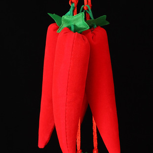 Large Chinese New Year Red Velvet Chili Ingot Pendant for Supermarket and Mall Housewarming Decoration Spring Festival Decoration