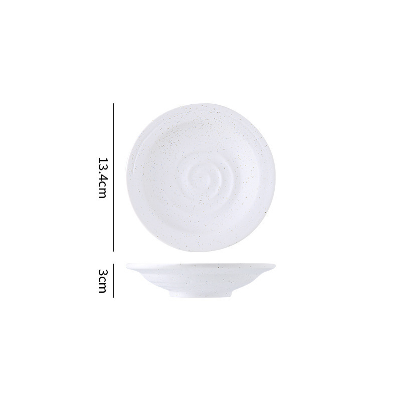 Plato de cerámica simple punto azul punto blanco conjunto de platos de platos de comedor occidental platos de cerámica de hotel con puntos