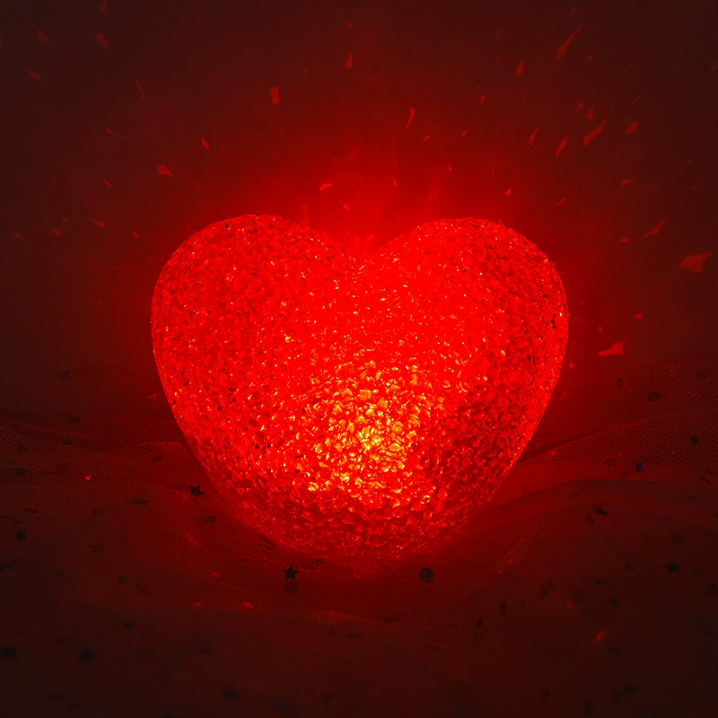 Сердечная LED ночник, 5 Вт, размеры 8–30 см, несколько цветов, эластичный ремешок