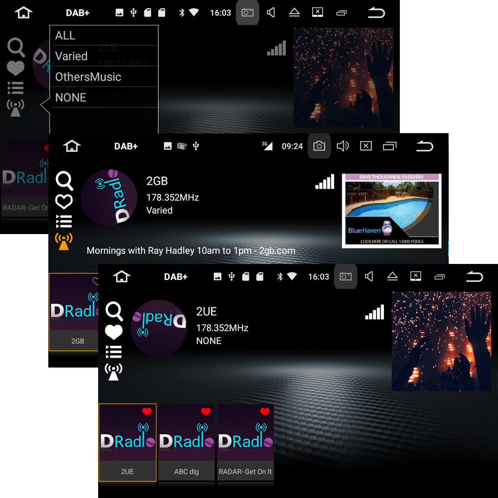 Car Dab+ Radio Android Navigation App Control European Version Portable Radio